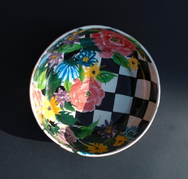 კერამიკის ჯამი ყვავილებით - "Cone Ceramic • ქოუნ კერამიკ"