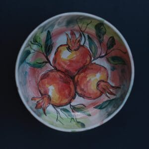 კერამიკის ჯამი ბროწეულებით - "Cone Ceramic • ქოუნ კერამიკ"