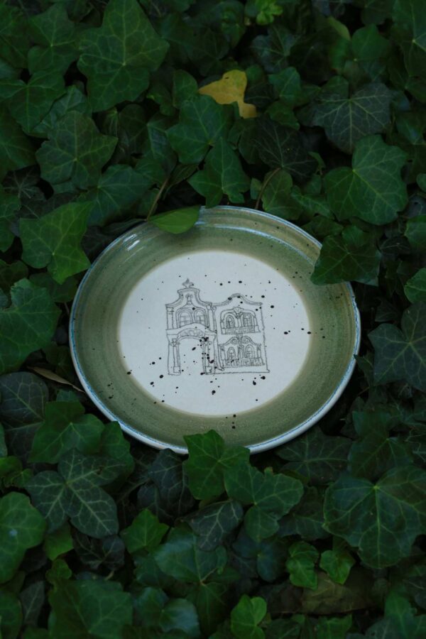 თეფში "თბილისი", მწვანე – “კერამიკ არტი • Ceramic Art”