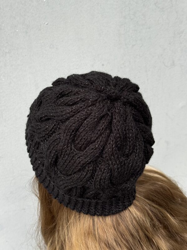 ქუდი, შავი - "ქეთის ნაქსოვები • Knits by Keti"